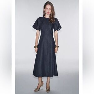 Zara Collection, Denim Midi Dress